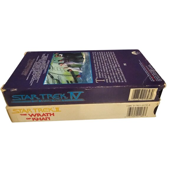 Star Trek II & IV VHS Tapes The Wrath Of Khan The Voyage Home Movies UNTESTED - Picture 1 of 6